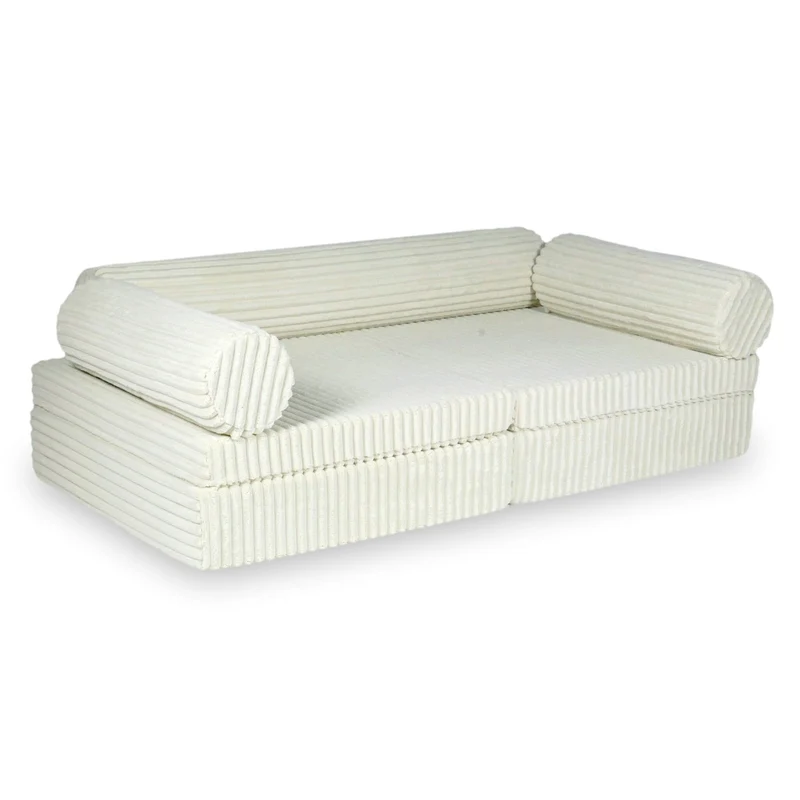 Canapé de jeu Montessori de luxe Tissu gaufré