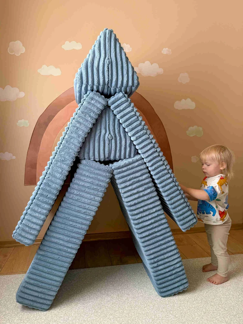 Canapé de jeu Montessori Confort en Tissu gaufré