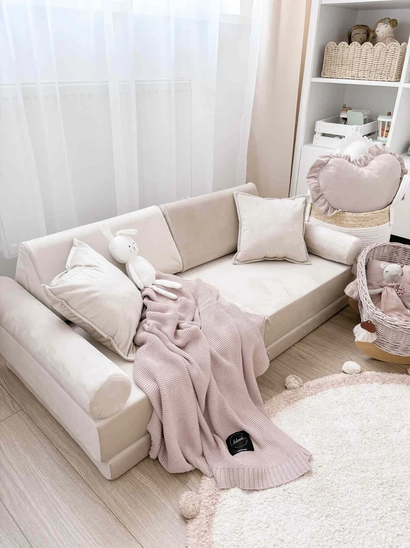 Canapé de jeu Montessori Mini Confort en velours