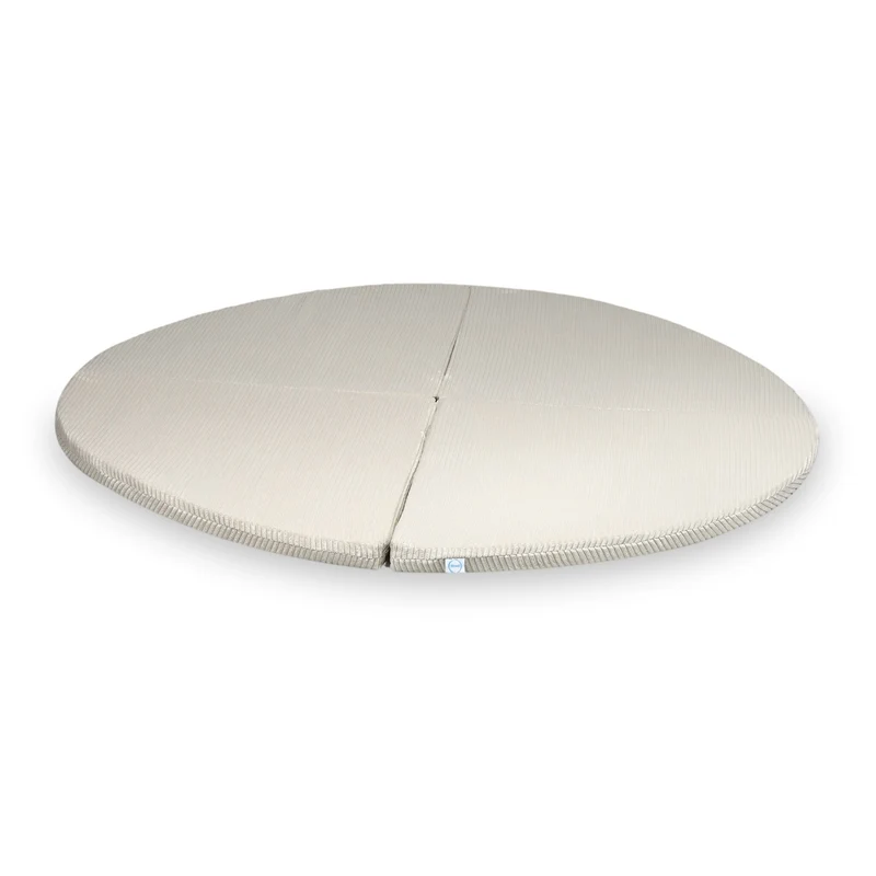 Tapis de jeu 160cm pour bébé, rond pliable en velours côtelé