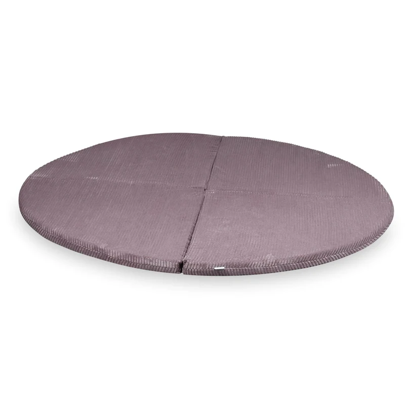 Tapis de jeu 160cm pour bébé, rond pliable en velours côtelé