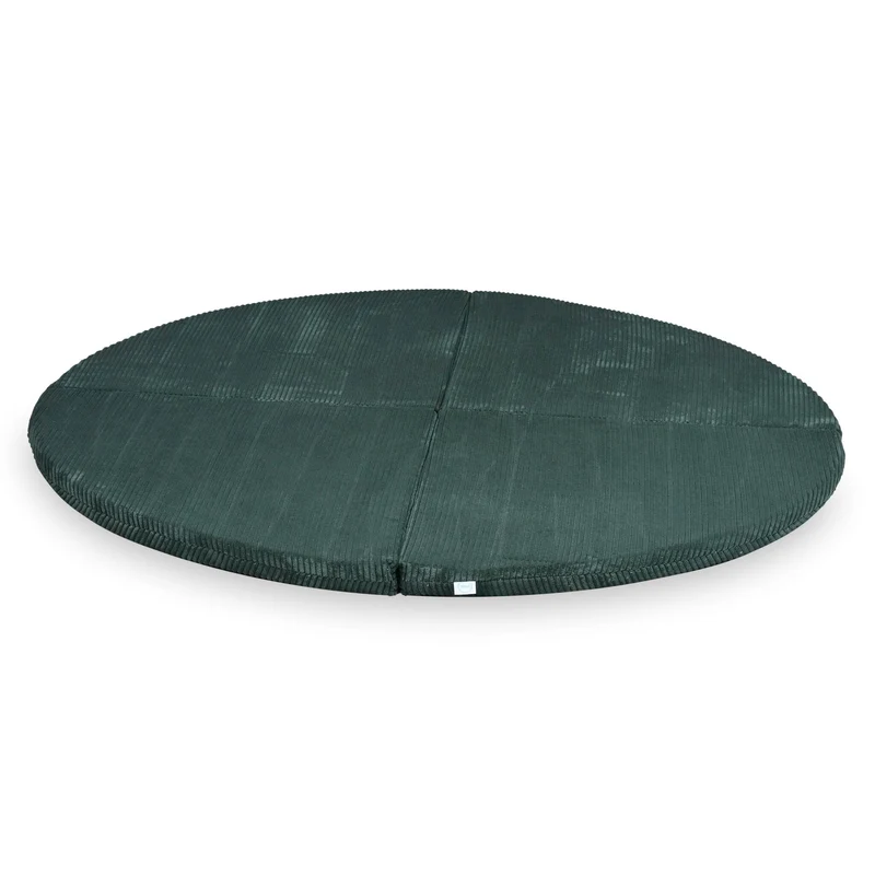 Tapis de jeu 160cm pour bébé, rond pliable en velours côtelé