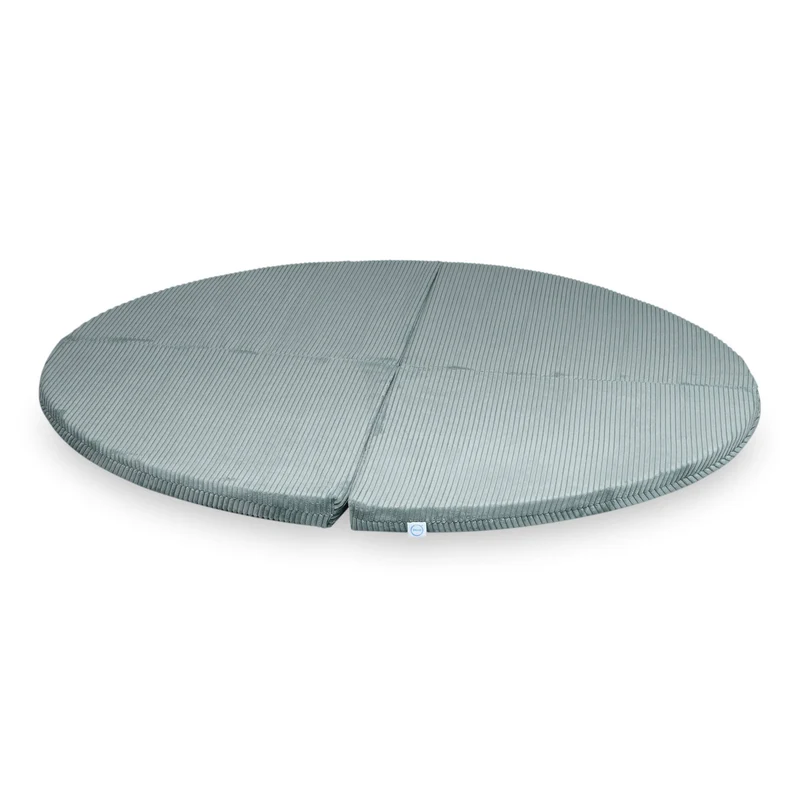 Tapis de jeu 160cm pour bébé, rond pliable en velours côtelé