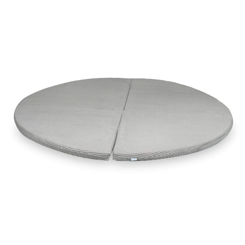Tapis de jeu 160cm pour bébé, rond pliable en velours côtelé