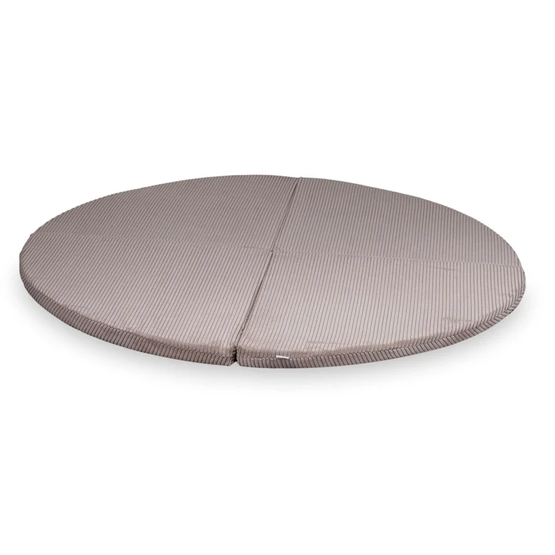 Tapis de jeu 160cm pour bébé, rond pliable en velours côtelé