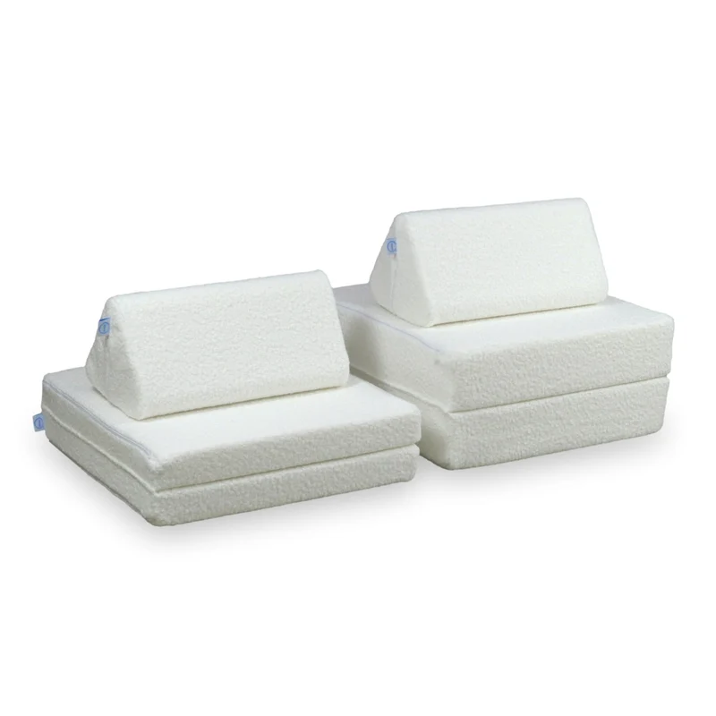 Canapé de jeu Montessori Mini Standard en Bouclé Blanc