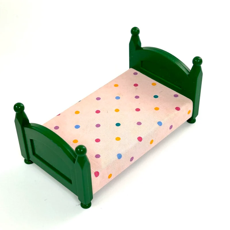 [used] Vintage Green Bed Sylvanian Families Calico Critters