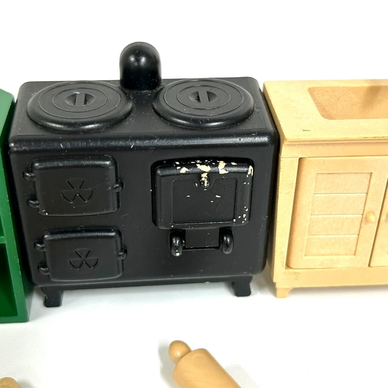 [used] Vintage Green Kitchen Sylvanian Families Calico Critters