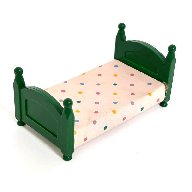 [used] Vintage Green Bed Sylvanian Families Calico Critters
