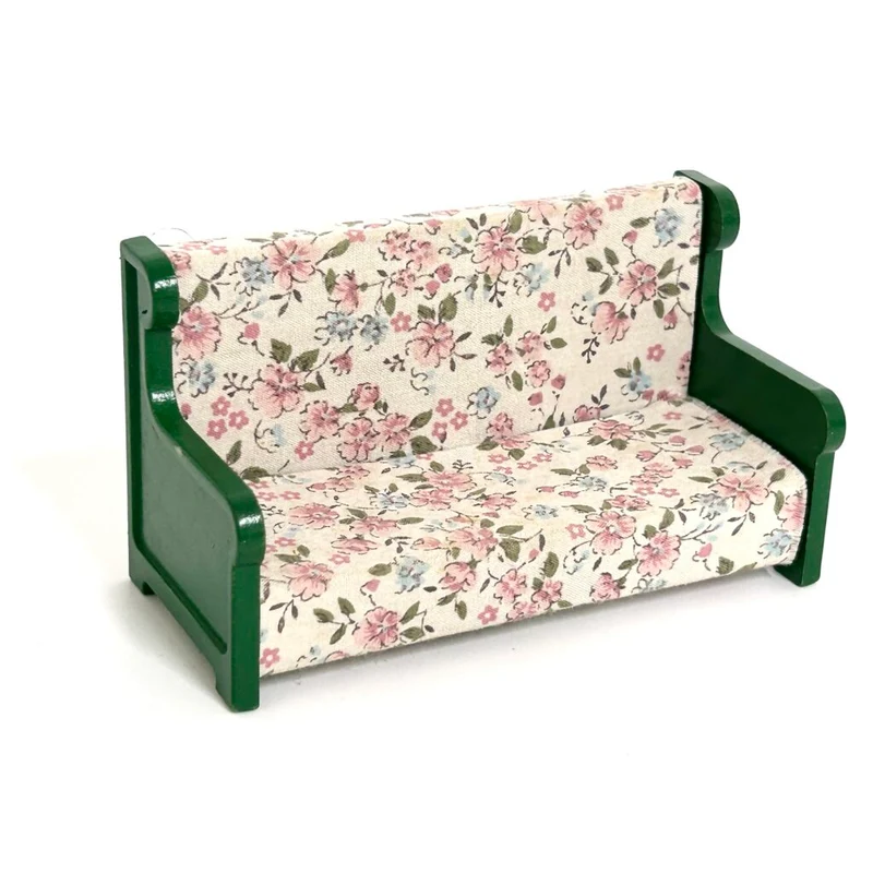 [used] Vintage Green Sofa Sylvanian Families Calico Critters