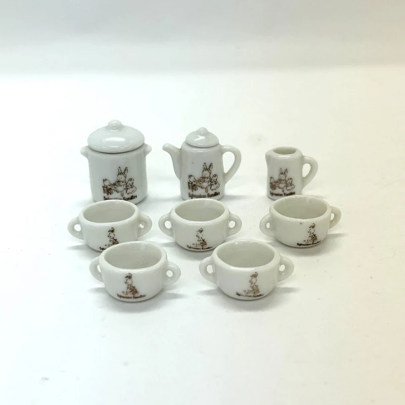 [Used] CERAMIC DINNERWARE SET Epoch Sylvanian Families