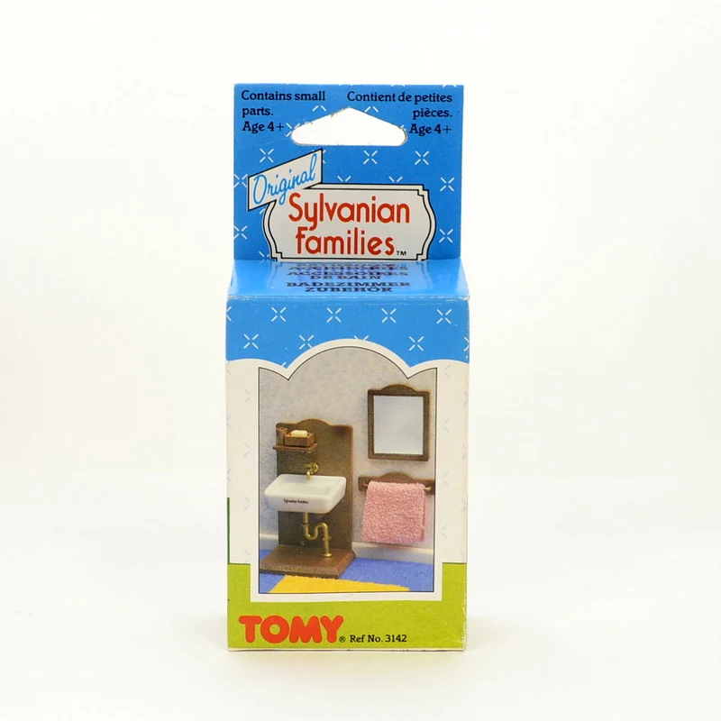 Vintage Bath Accessories Set Tomy 3142 1987 Sylvanian Families Calico Critters