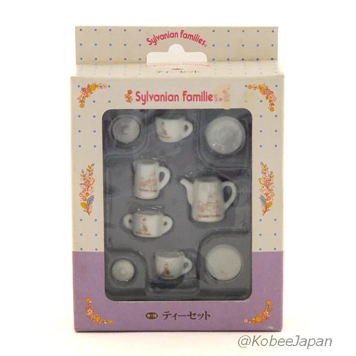 Vintage Ceramic Tea Set KA-16 1985 Sylvanian Families Calico Critters