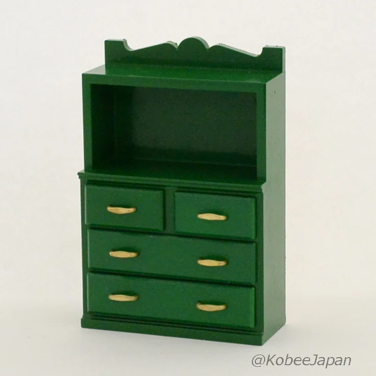Vintage Green Cupboard Set KA-03 1985 Sylvanian Families Calico Critters