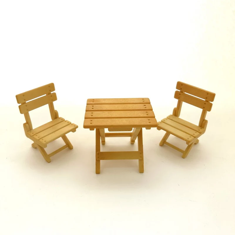 [Used] FOLDING TABLE AND CHAIR SET Calico Criters Epoch Japan Sylvanian Families