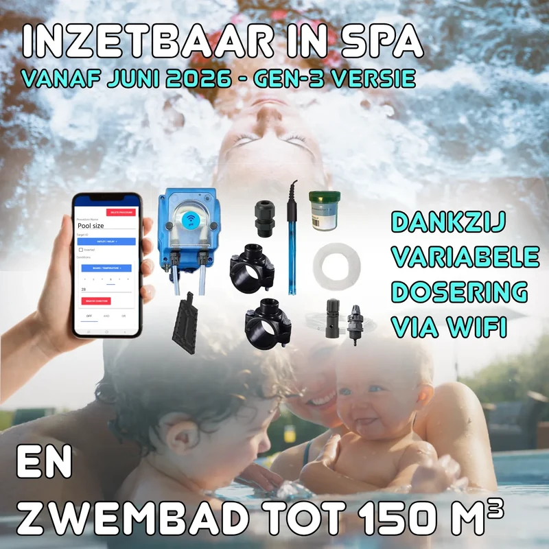 WiFiPOOL UNO pH + RX | Pompes doseuses MICRODOS | pilotage WiFi | kit complet | piscine jusqu'à 150m³