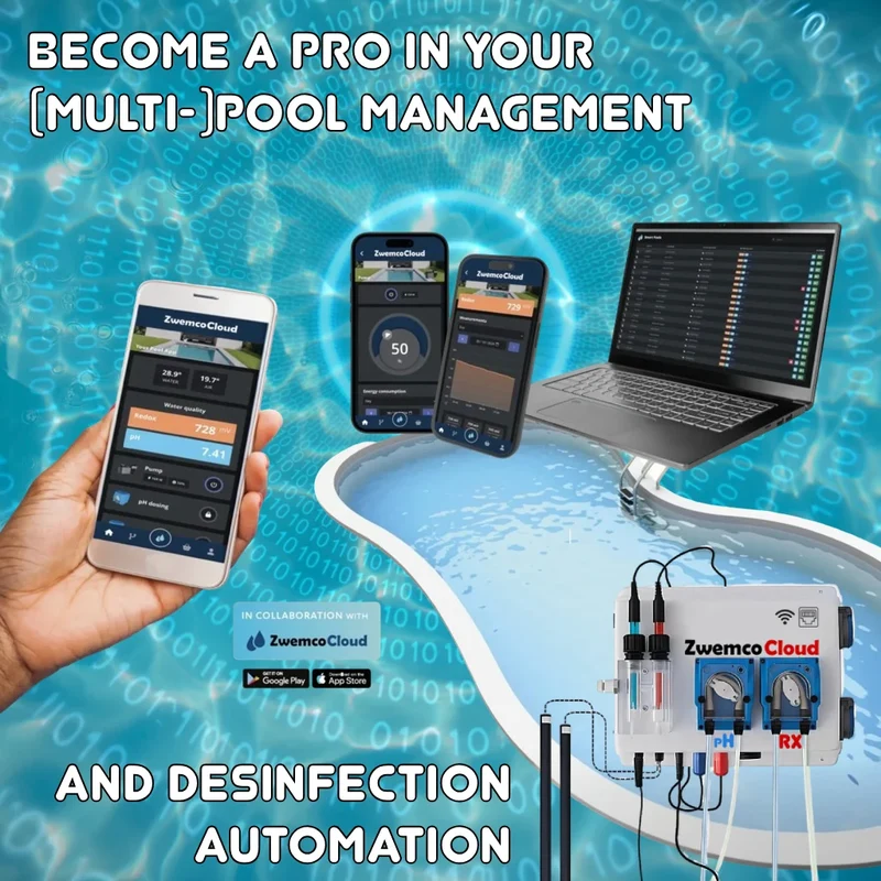 Pool Twin PRO ZwemcoCloud - interrupteur débit/niveau - 2 sondes temp., 2 prises 220V - piscine jusqu'à 150m³
