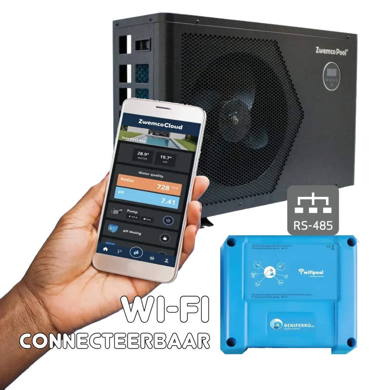 Pompe à chaleur Inverter 21 kW pour piscine jusqu'à 90 m³ - avec interface RS485