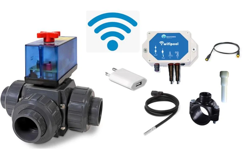 Vanne à 3 voies automatique WIFI 50 mm sans module de régulation de température TLF - type Peraqua