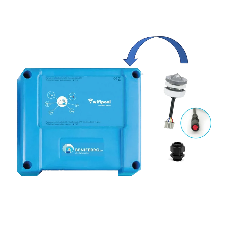 Mesure de nivel piscine ou SPA complémentaire sur coffret de mesure et de contrôle CONNECT PRO