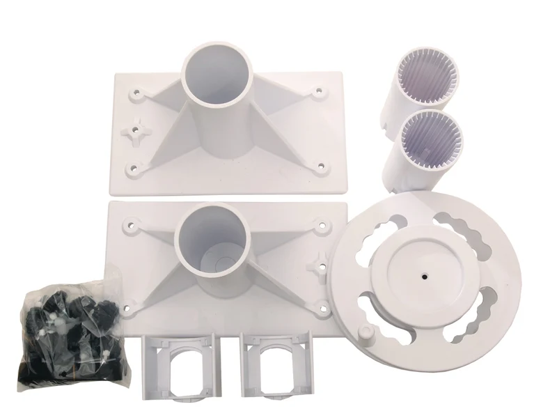 Rouleau Solaire Creusée Plastique Blanc Kit Complet