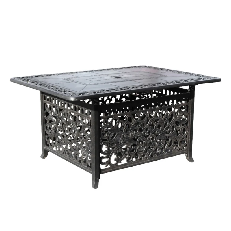 Table Foyer Rectangulaire Aluminium au Propane 50 000 btu