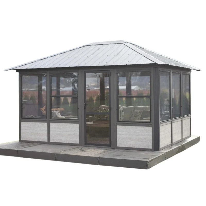 Gazebo Sidney 11' x 14' Blacksmith / Gris de Visscher