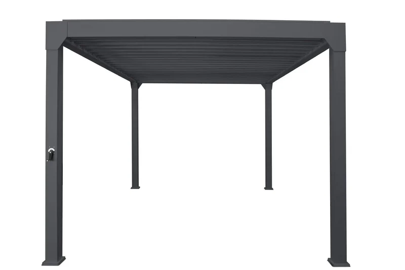 Pergola Villa 10' x 20' w/LED & Louvres Noir F72