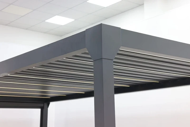 Pergola Villa 10' x 20' w/LED & Louvres Noir F72