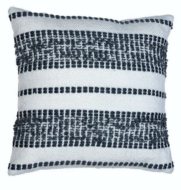 Coussin Minéral 18" x 18" Bleu & Gris