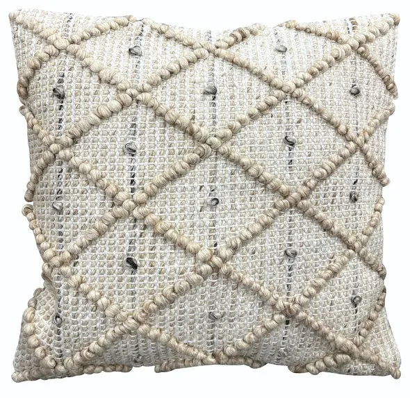 Coussin Charm 18" x 18" Ecru