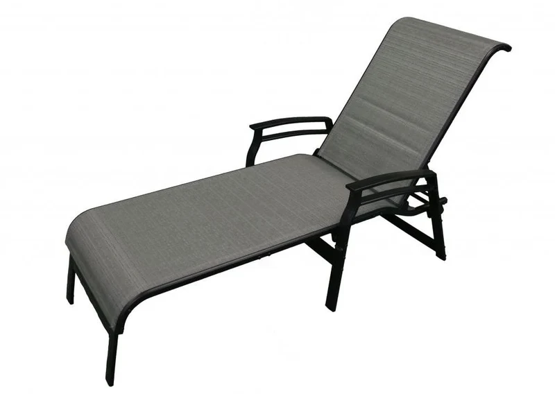 Chaise Longue Kaza Tissu 340 / Noir