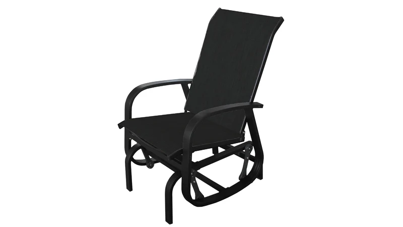 Chaise Oscillante Bruxelle Noir F72/Tissu 266