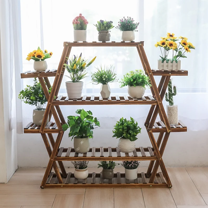 Grand Support Plante en Bois