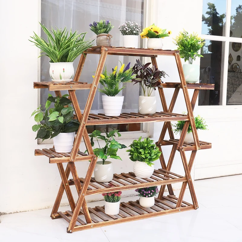 Grand Support Plante en Bois