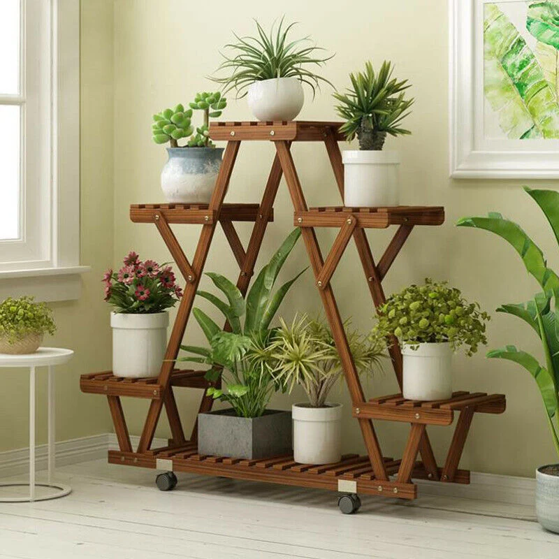 Porte Plante en Bois de Pin