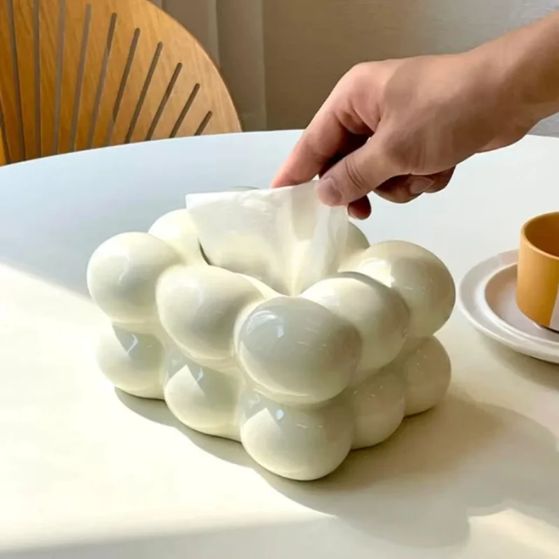 BubbleBliss - Papirservietkasse med Bobleformet Design