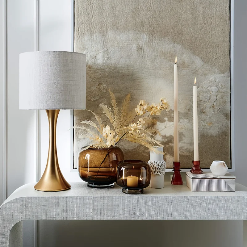 Dekorativ vase med skål design