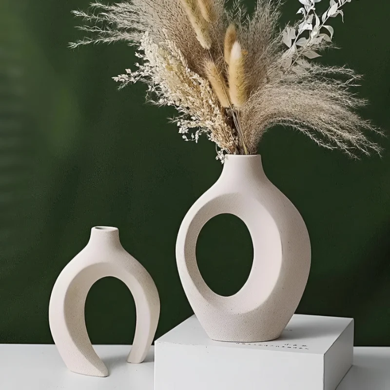Decorativt blomster-vasessæt til indendørs dekoration