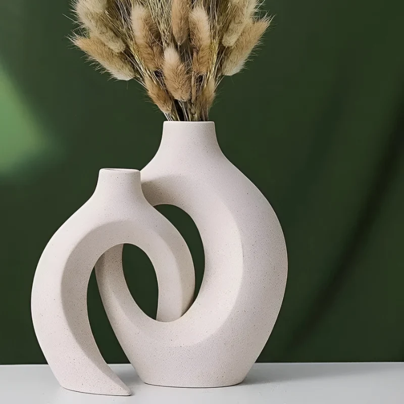 Decorativt blomster-vasessæt til indendørs dekoration