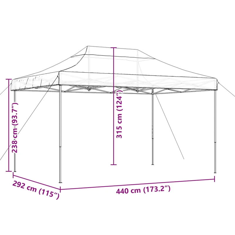 Partytent 292 X 440 X 315 Cm Oxford Stof