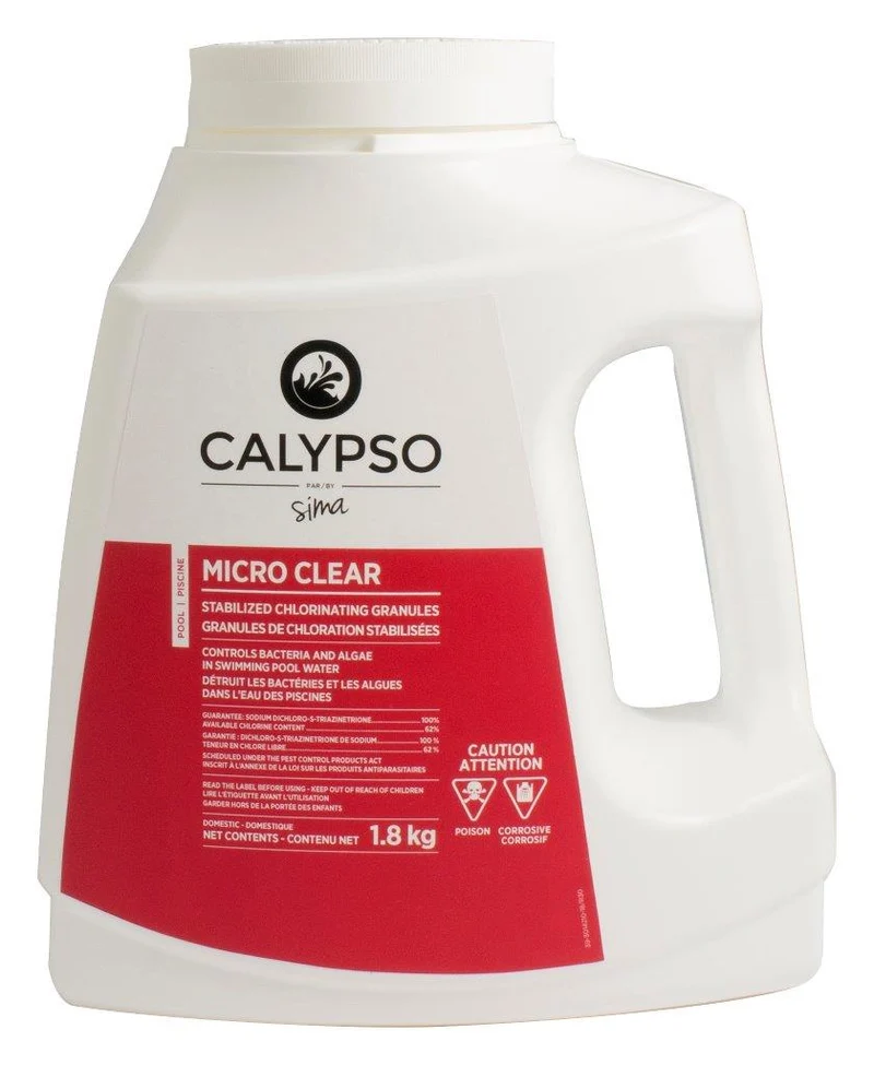 Micro Clear Granules de Chlore Stabilisées Calypso 1.8kg