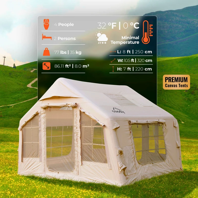 Coody 8.0 Air Tent Beige (1-4 Person) + Carpet for Coody 8.0