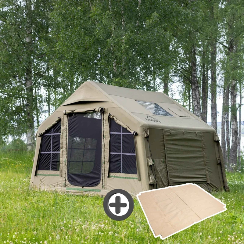 Coody 8.0 Air Tent Forest Green (1-4 Person)+ Carpet for Coody 8.0 Beige