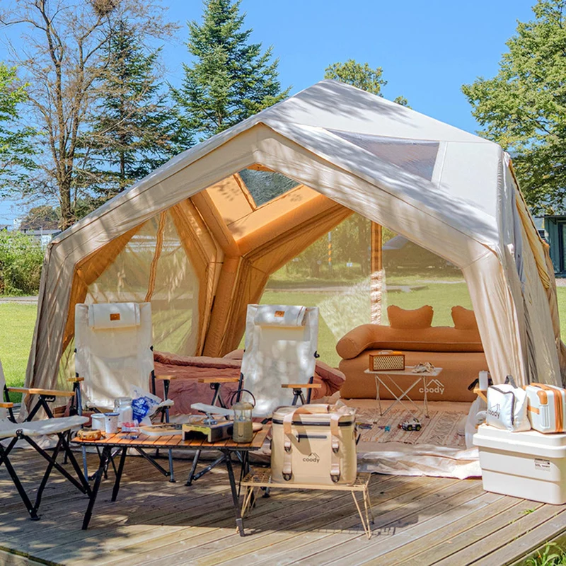 Coody AirTent Hub Beige (2-6 Person)+Electric Pump+Carpet+Ground Sheet+Air Sofa