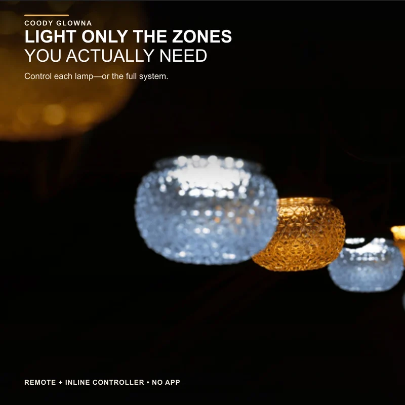 Coody Glowna Party Light SL-7 - 7-Light Modular LED Camping String Light
