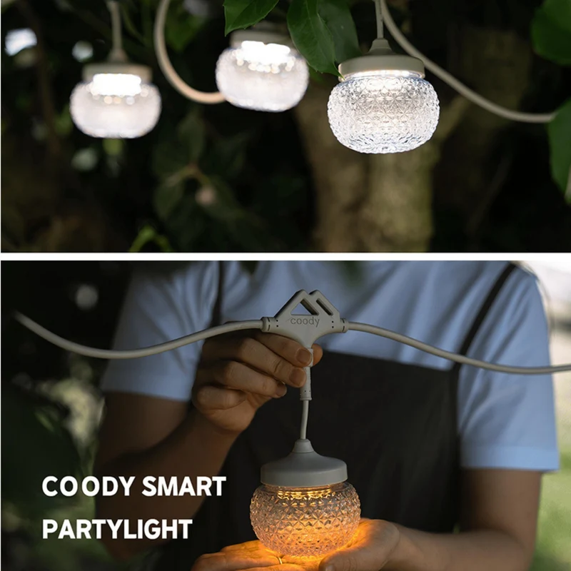 Coody Glowna Party Light SL-5 - 5-Light Modular LED Camping String Light