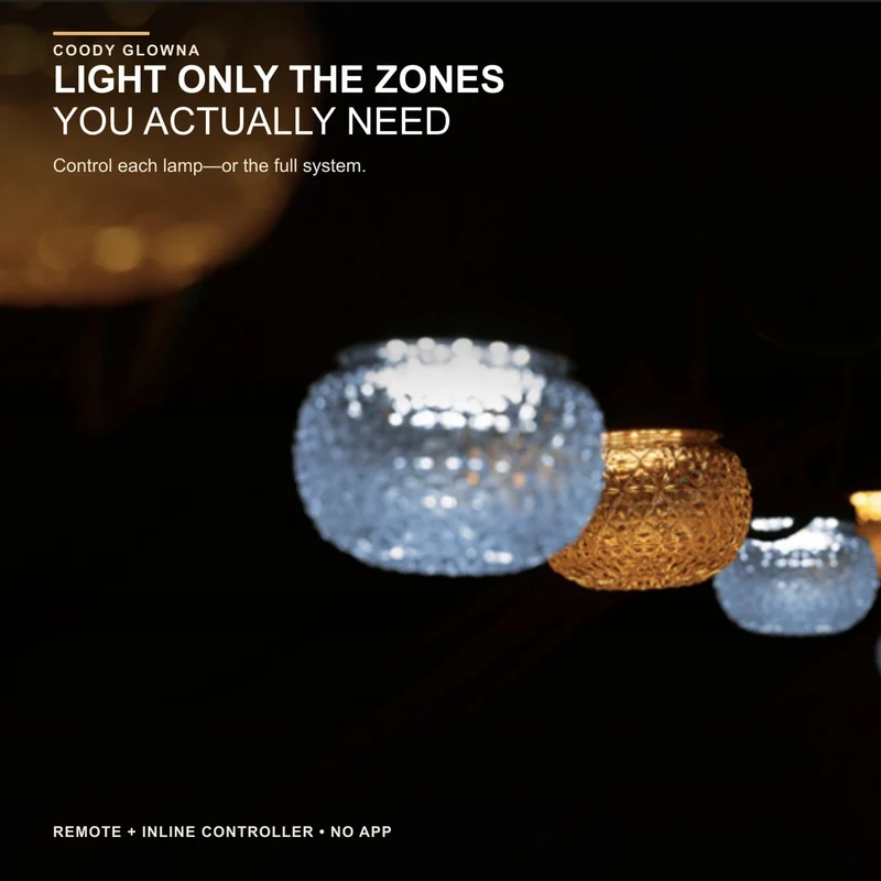 Coody Glowna Party Light SL-5 - 5-Light Modular LED Camping String Light