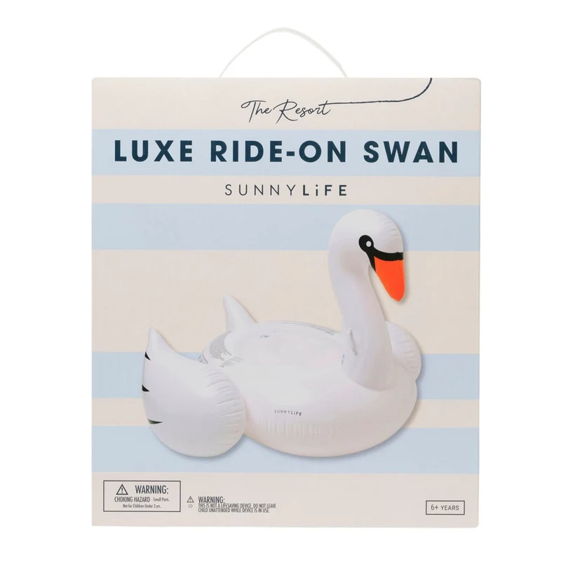 Original Luxe Ride-On Float Swan - White