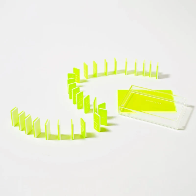 Lucite Dominoes - Neon